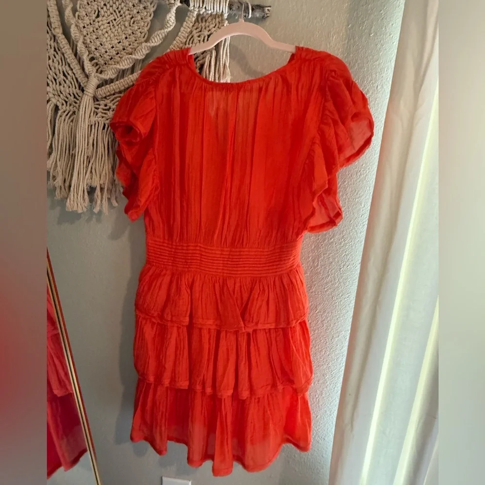 Orange Ruffled Dress - Picture 2 of 2